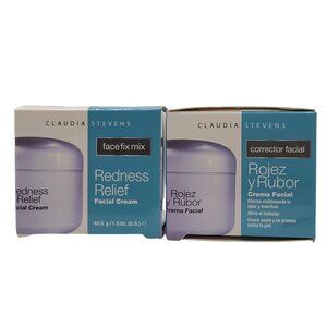 2 Pack Claudia Stevens Redness Relief Facial Cream 1.5 oz